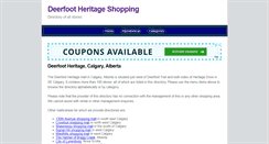 Desktop Screenshot of deerfootheritageshopping.com