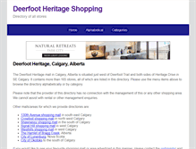 Tablet Screenshot of deerfootheritageshopping.com